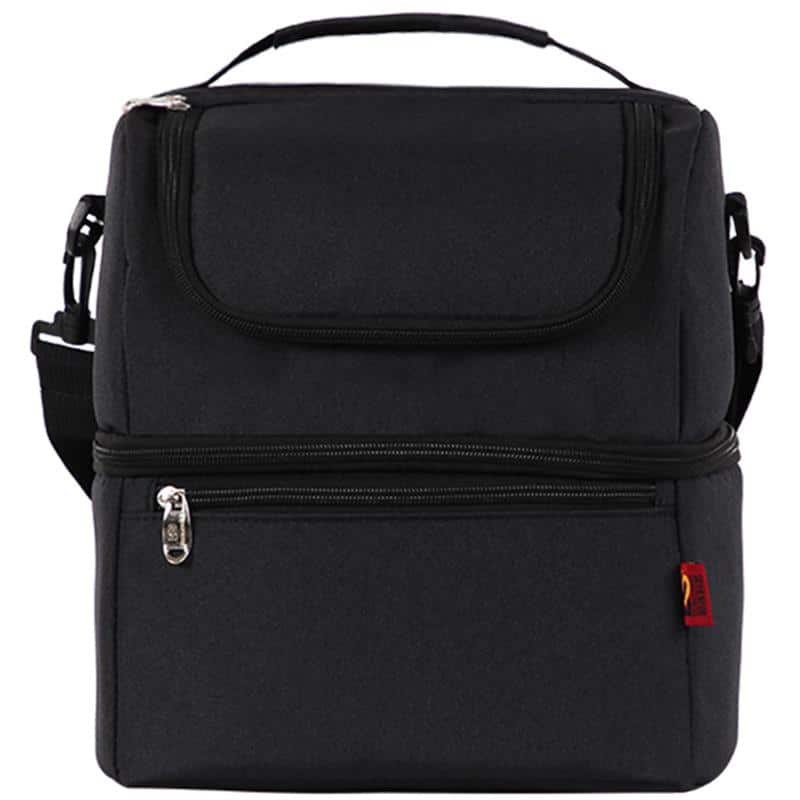 insulated shoulder lunch bag, view 4 - MRSLM