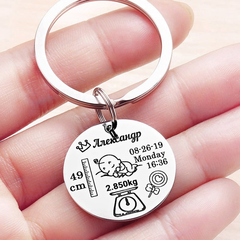 personalized metal keychain, view 7 - MRSLM