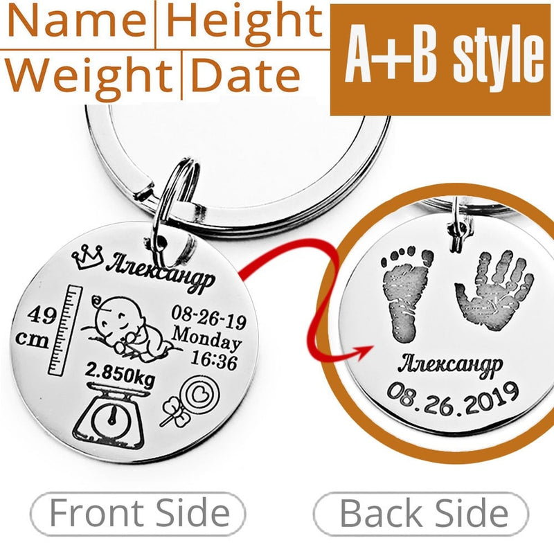 personalized metal keychain, view 2 - MRSLM