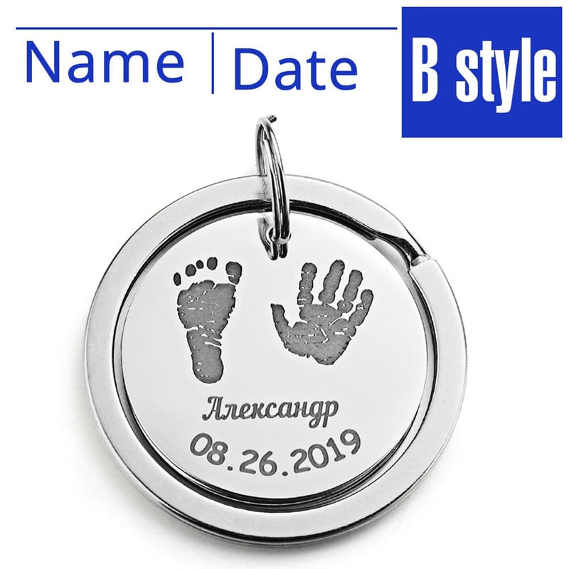 personalized metal keychain, view 3 - MRSLM