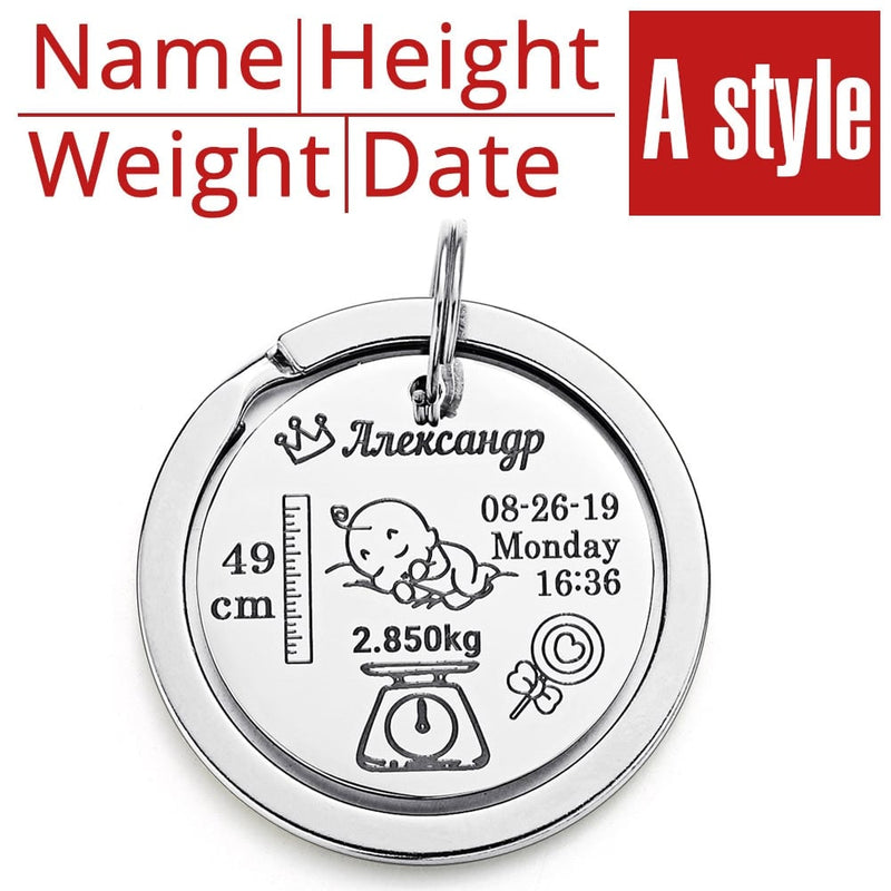 personalized metal keychain, view 4 - MRSLM
