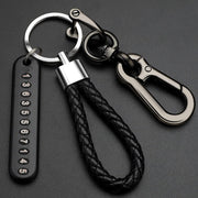 Braided phone number key chain - MRSLM