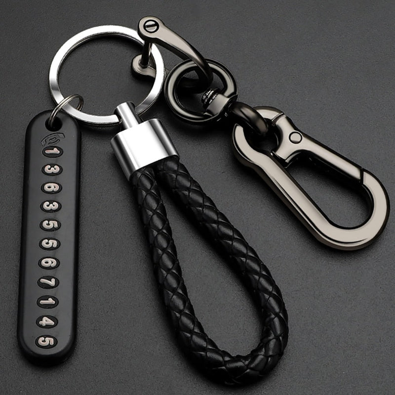 Braided phone number key chain - MRSLM
