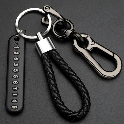 Braided phone number key chain - MRSLM