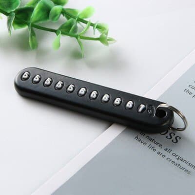 Braided phone number key chain, view 6 - MRSLM