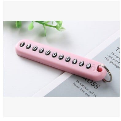 Braided Phone Number Key Chain