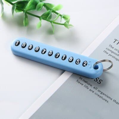 Braided phone number key chain, view 8 - MRSLM