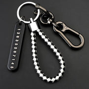Braided phone number key chain, view 11 - MRSLM