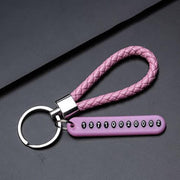 Braided phone number key chain, view 15 - MRSLM