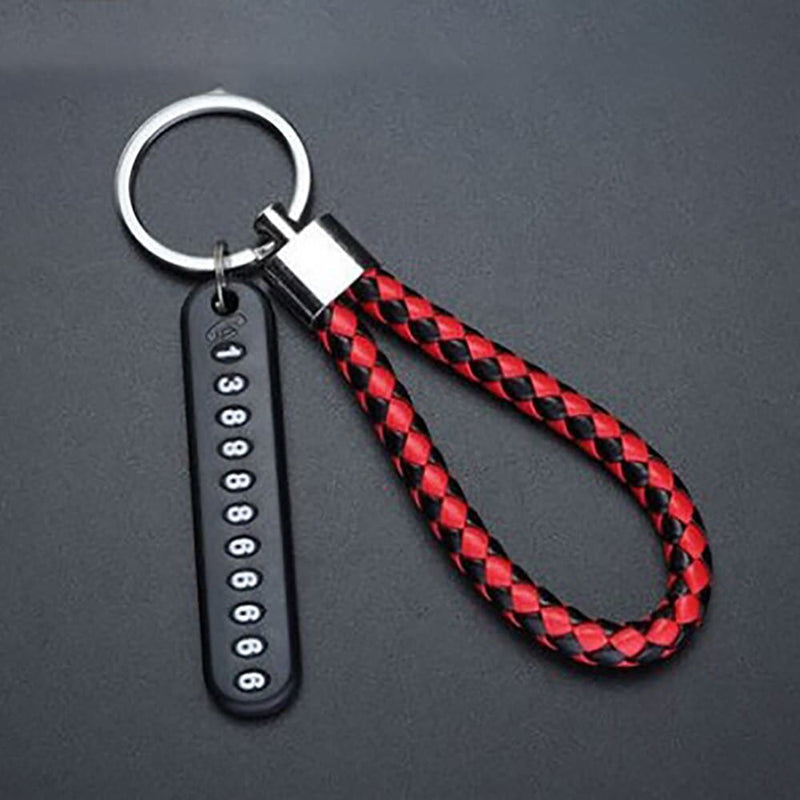 Braided phone number key chain, view 16 - MRSLM