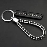 Braided phone number key chain, view 18 - MRSLM