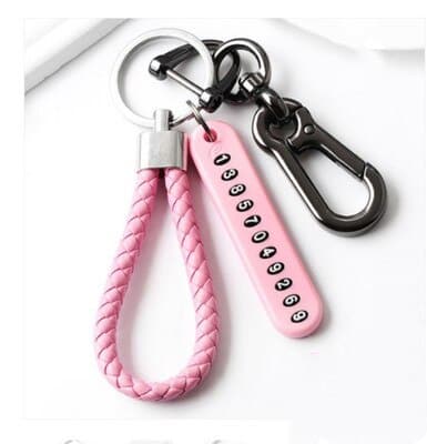 Braided phone number key chain, view 26 - MRSLM