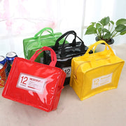 insulated PU leather lunch bag, view 10 - MRSLM