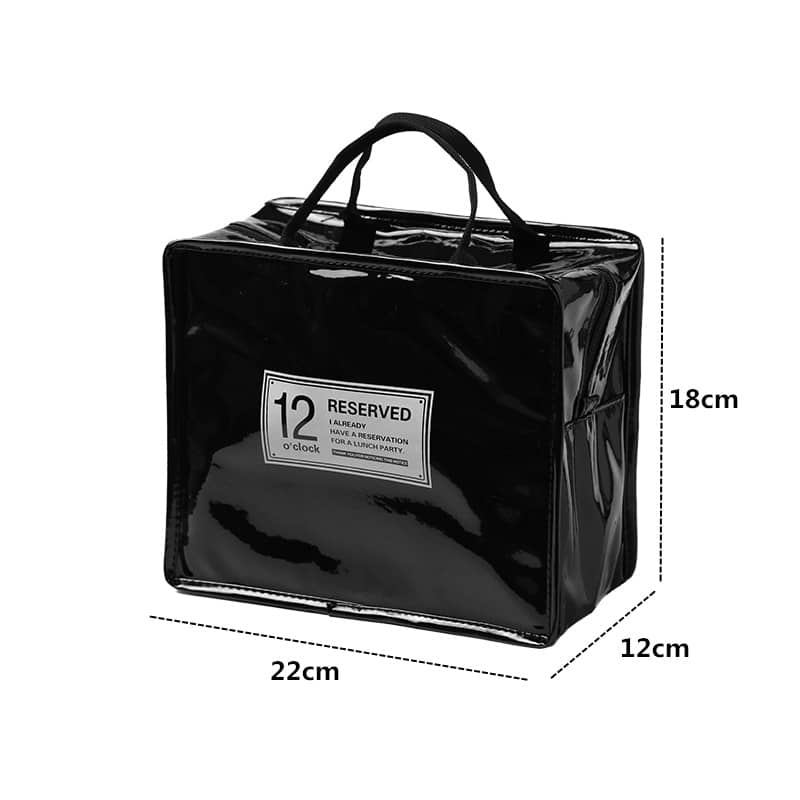 insulated PU leather lunch bag, view 13 - MRSLM