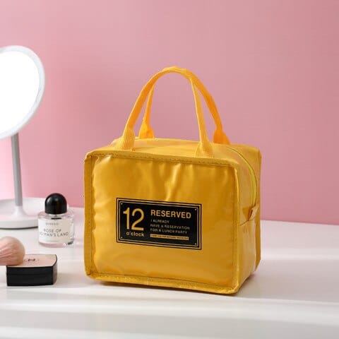 insulated PU leather lunch bag, view 3 - MRSLM