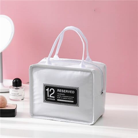 insulated PU leather lunch bag, view 7 - MRSLM