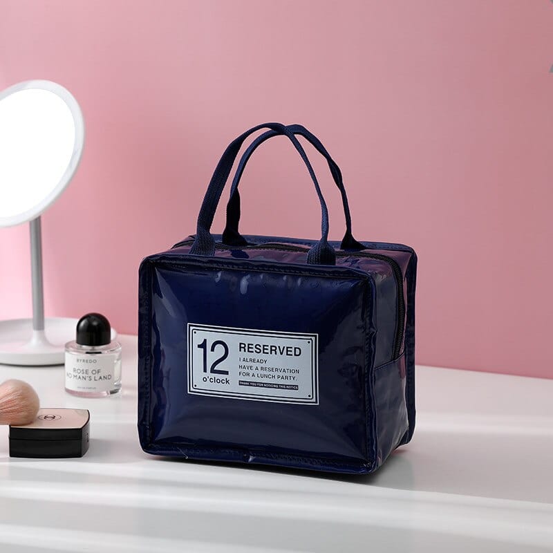 insulated PU leather lunch bag, view 8 - MRSLM