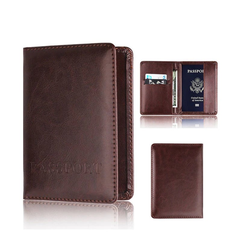 PU leather passport and card holder - MRSLM
