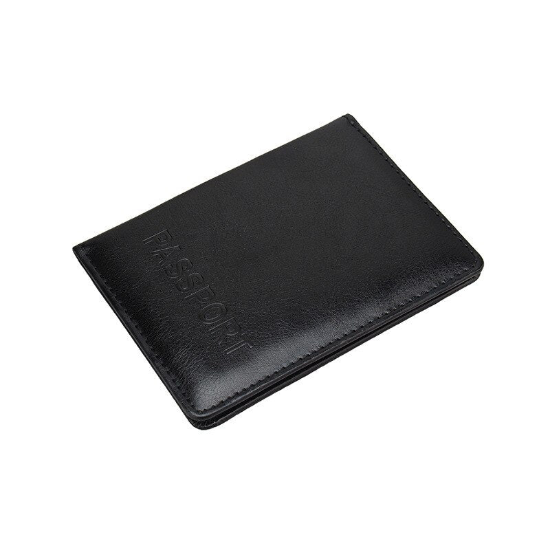 PU leather passport and card holder, view 2 - MRSLM