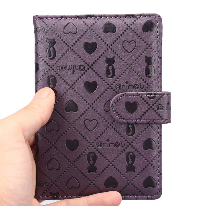 Colorful Passport Cover with Cute Heart and Kitty Designs