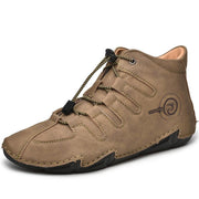 Warm Plush Outdoor Large Size Men's Leather Boots - MRSLM