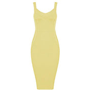 bodycon v-neck evening dress, view 2 - MRSLM