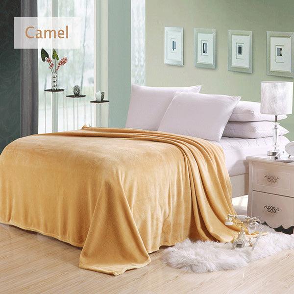 100x150cm Coral Fleece Blanket Sofa Bed Bedding Warm Soft Quilt - MRSLM