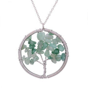 agate tree of life pendant necklace, view 2 - MRSLM