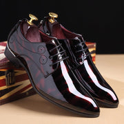 Men's trend youth leather wedding shoes, view 4 - MRSLM