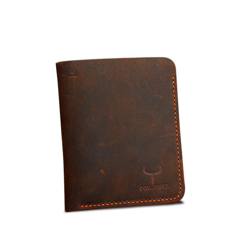 Men's vintage cowhide card case, view 6 - MRSLM