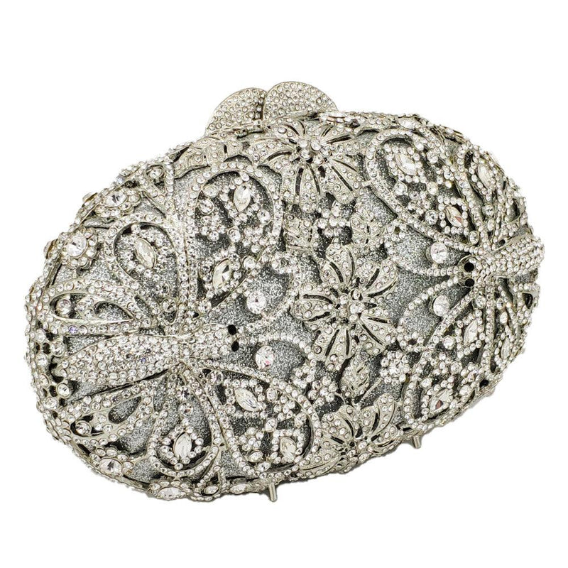 rhinestone evening clutch bag, view 4 - MRSLM