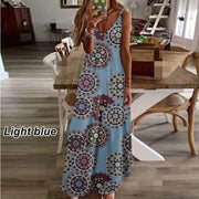 Slim long flower suspender dress, view 4 - MRSLM