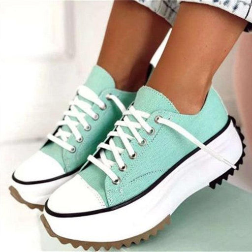 Women's platform canvas shoes, view 9 - MRSLM