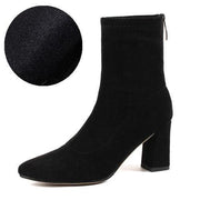 Women's pointed toe mid-tube Martin boots, view 3 - MRSLM