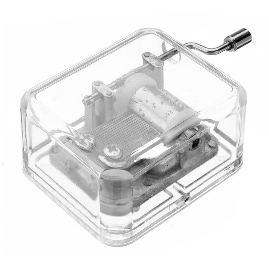 Mrosaa Hand-cranking Mini Transparent Acrylic Music Box Birthday Gift - MRSLM