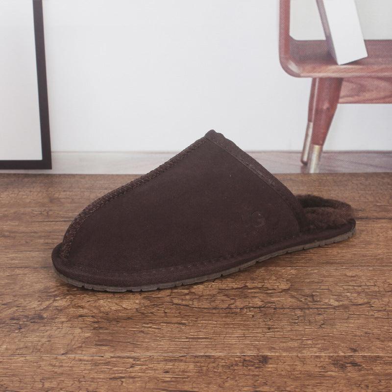 Cowhide thermal non-slip slippers, view 6 - MRSLM
