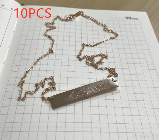 horizontal bar pendant necklace, view 13 - MRSLM