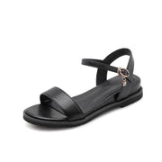flat open-toe buckle sandals, view 2 - MRSLM