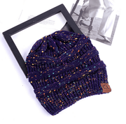 High bun ponytail cable knit beanie, view 26 - MRSLM