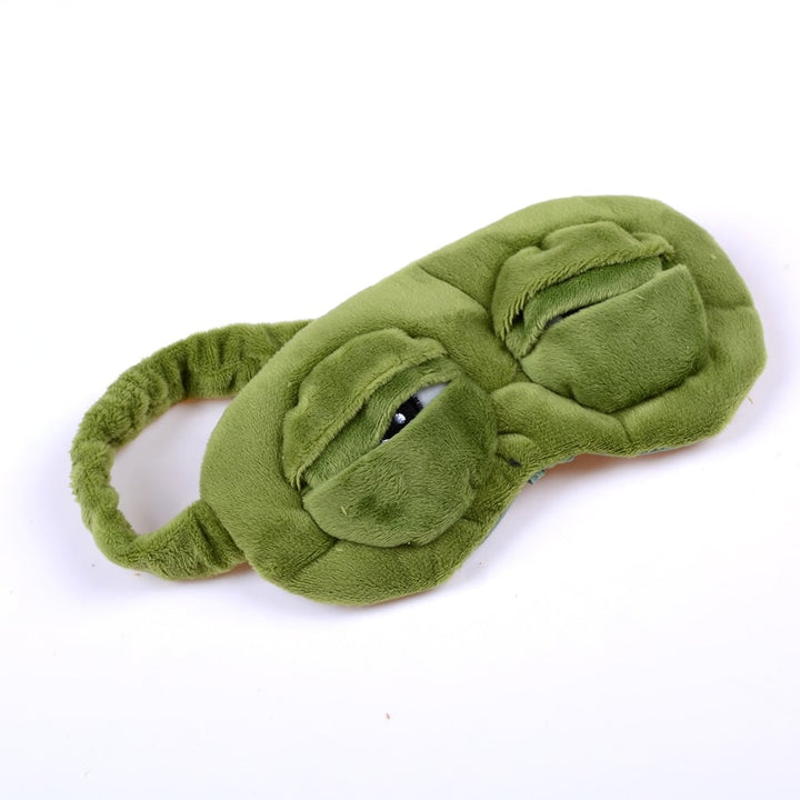 Soft 3D Frog Stylized Sleeping Mask