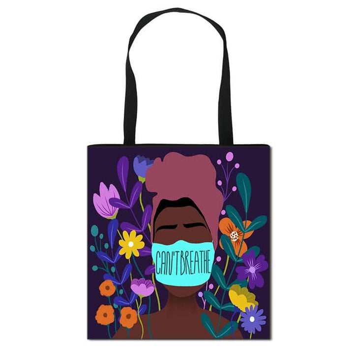 Black Lives Matter Printed Canvas Shoulder Bag