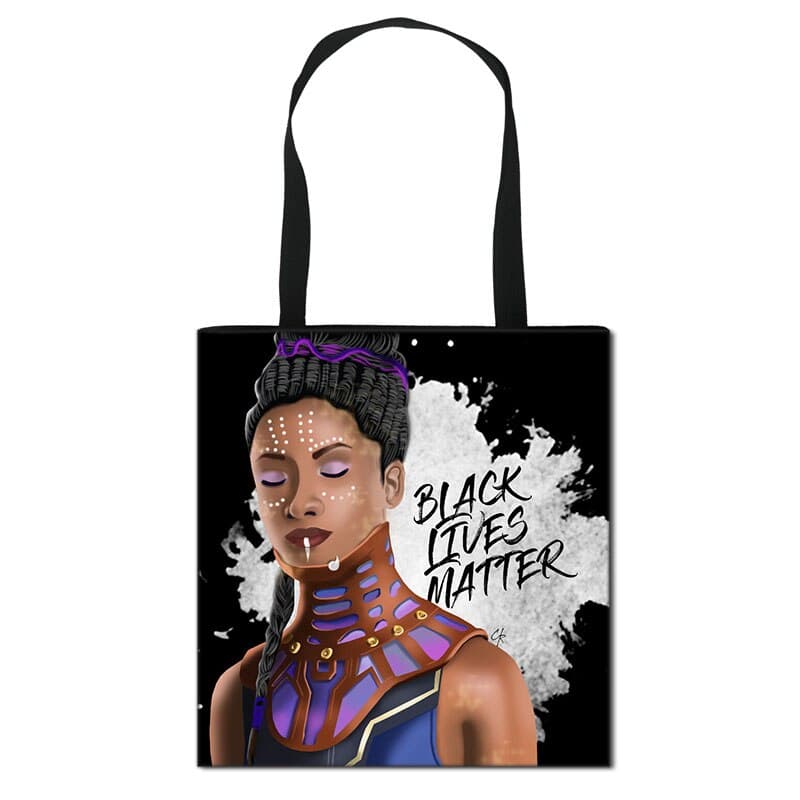 printed canvas shoulder bag, view 9 - MRSLM