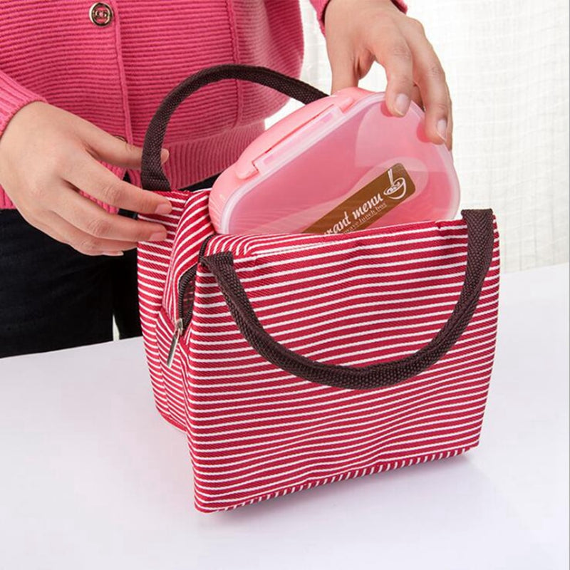 striped lunch bag, view 8 - MRSLM