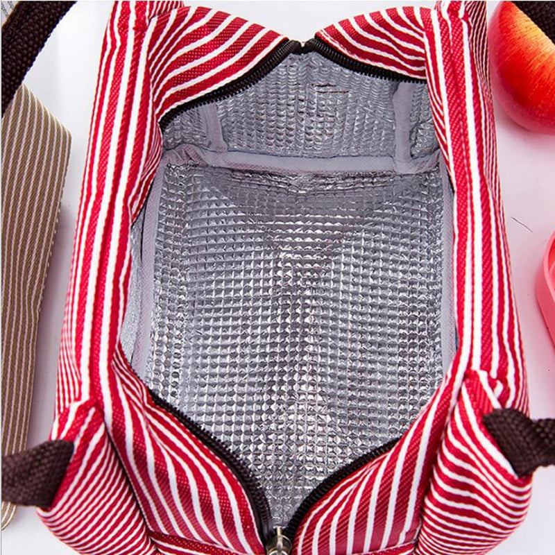striped lunch bag, view 10 - MRSLM
