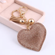 heart shaped crystal keychain - MRSLM