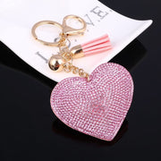 heart shaped crystal keychain, view 21 - MRSLM