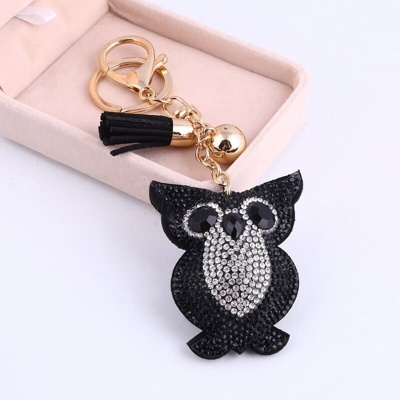 heart shaped crystal keychain, view 2 - MRSLM