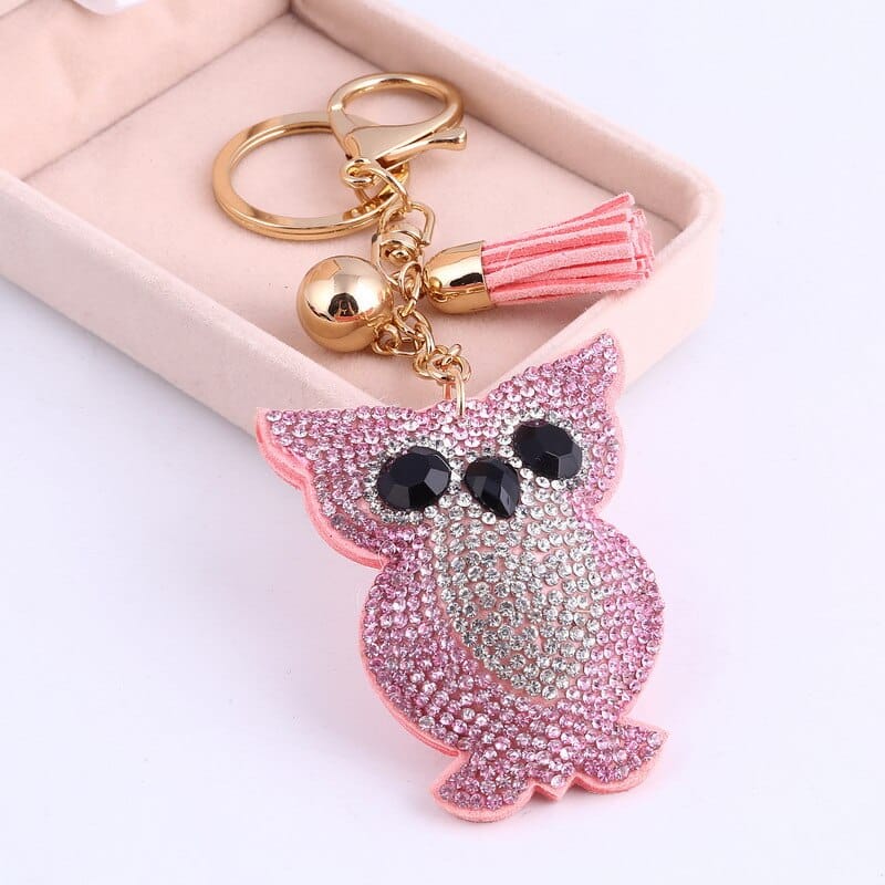 heart shaped crystal keychain, view 6 - MRSLM
