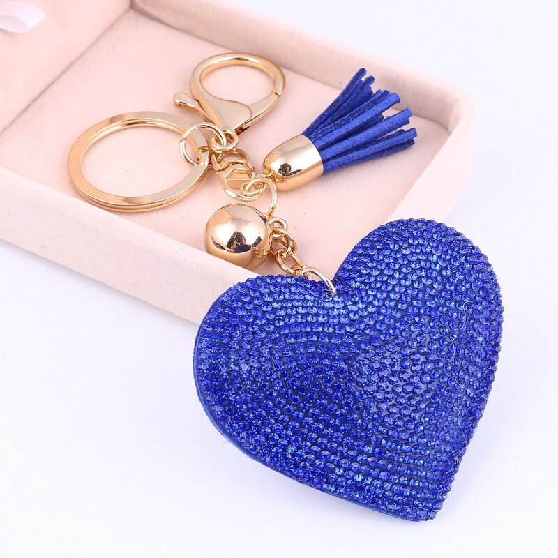 heart shaped crystal keychain, view 9 - MRSLM