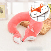 Fox shaped plush travel pillow, view 3 - MRSLM